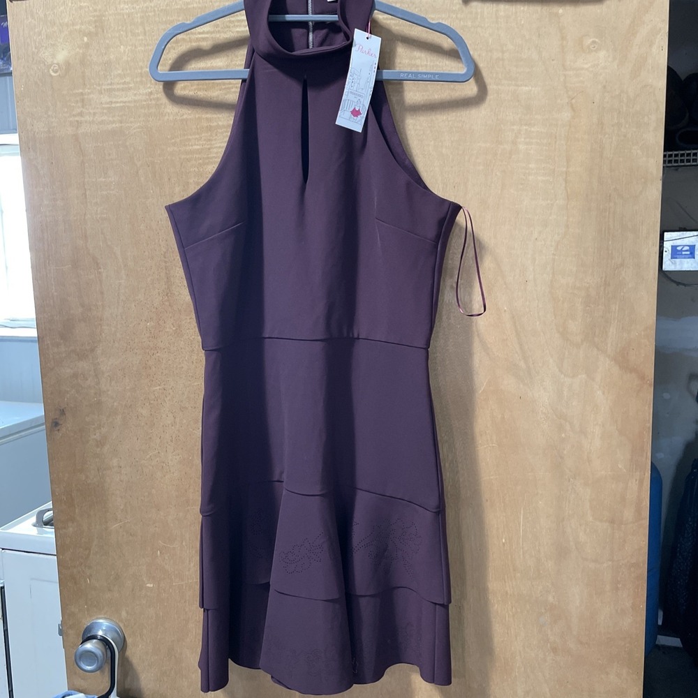 Parker Women's Sleeveless Luana Halter Dress In Raisin Color Size 10‎ NWT NEW